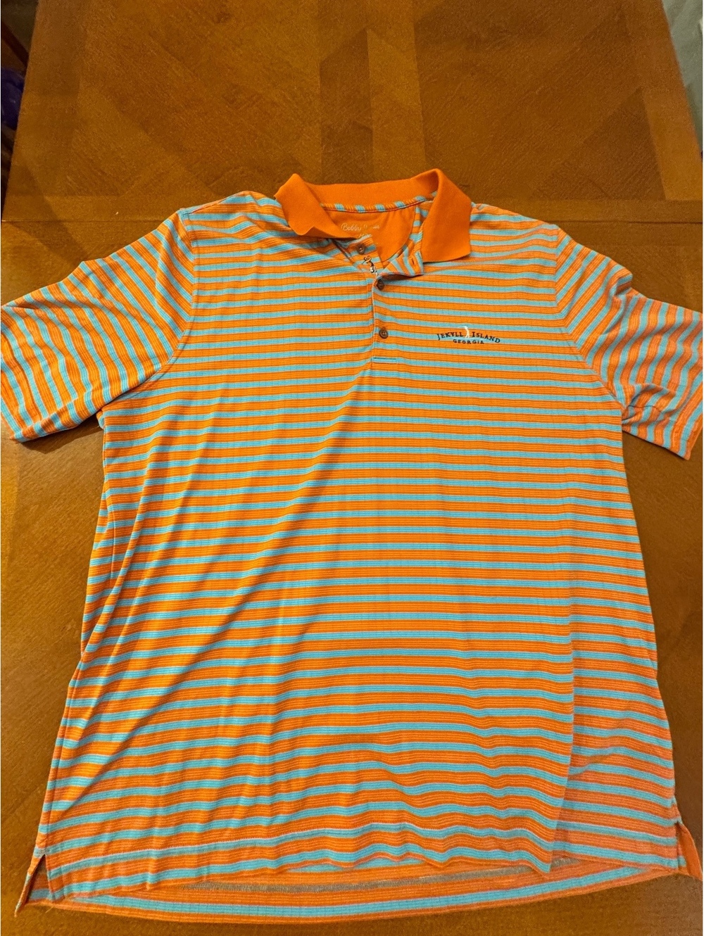 Bobby Jones Jekyll Island Georgia Striped Polo Shirt XXL 648